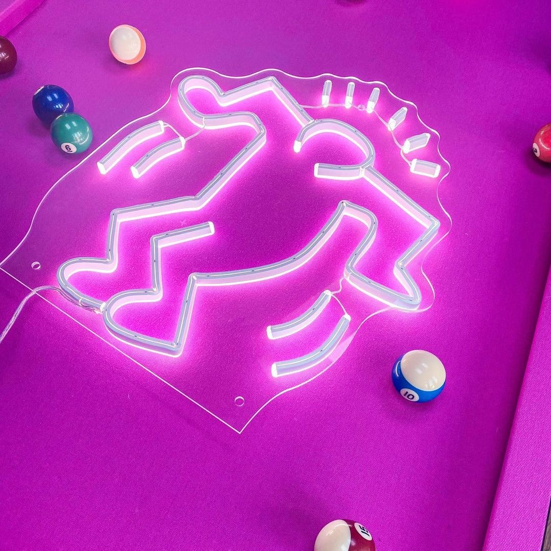 Dancing Man, YP x Keith Haring, signe en néon LED